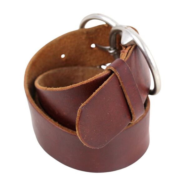 Urban Outfitters BROWN REAL LEATHER 1.5"Wd DRESS CASUAL CLASSIC BELT Sz S (M22 - Picture 5 of 13